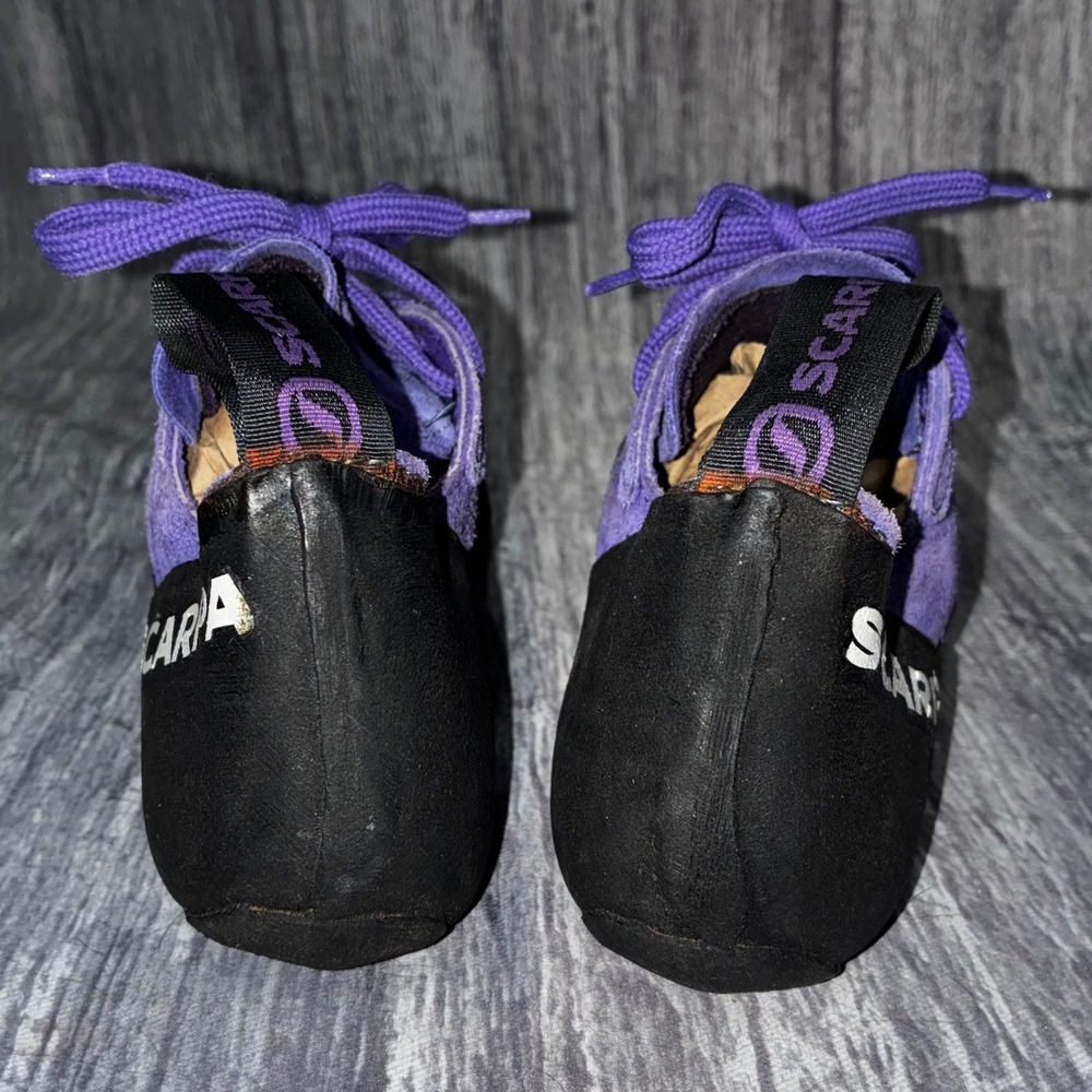 SCARPA Rock Climbing Lace Up Sued Purple Black Women Size EU 36 1/2 - Picture 5 of 13